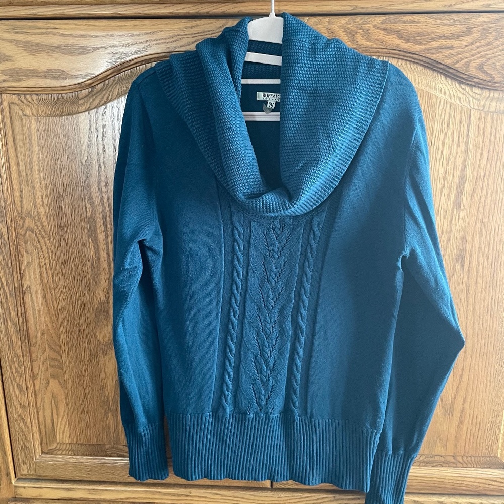 Buffalo David Bitton Cable Knit Cowl Neck Sweater